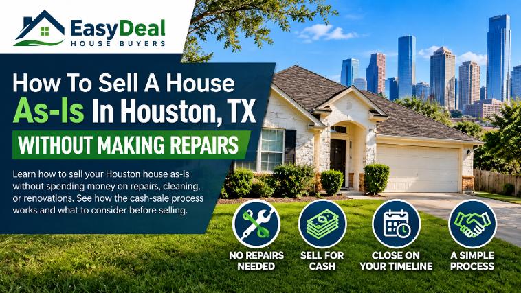 EasyDeal House Buyers guide to selling a house as-is in Houston TX without making repairs