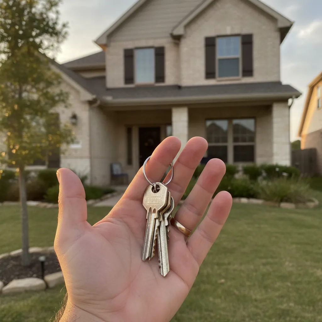 Brick single-family home with a two-car garage on a quiet street in Cypress, Texas